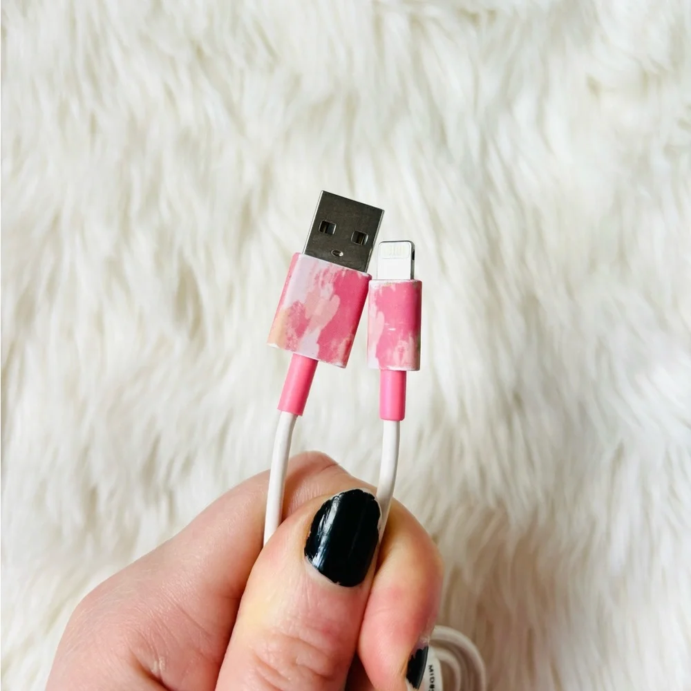 heyday pink patterned 3 ft 1 m lightning to usb a cable charger